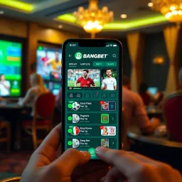 User interface of Bangbet APK showing sports betting options on a mobile device