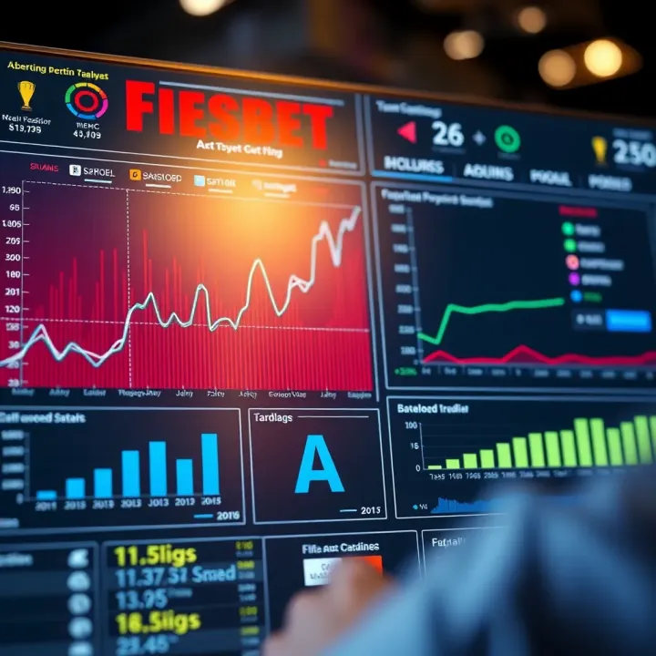 Graph and charts showing betting trends and team performance analysis