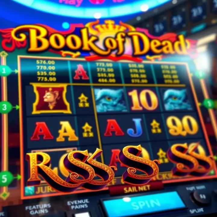 Detailed view of Book of Dead slot game symbols and payout table