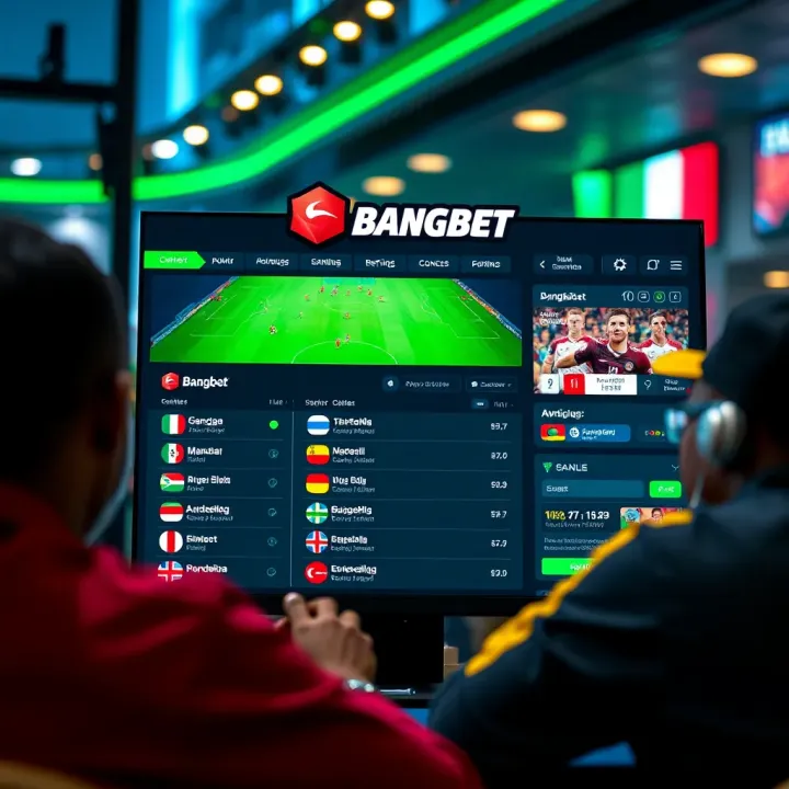 User interface displaying Bundesliga betting options on Bangbet platform