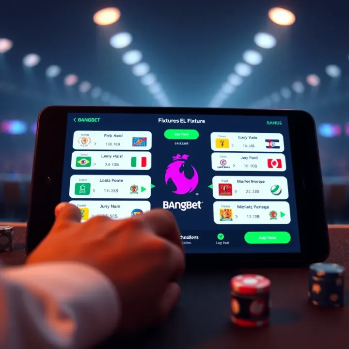 English Premier League fixture schedule displayed on a digital device with football icons