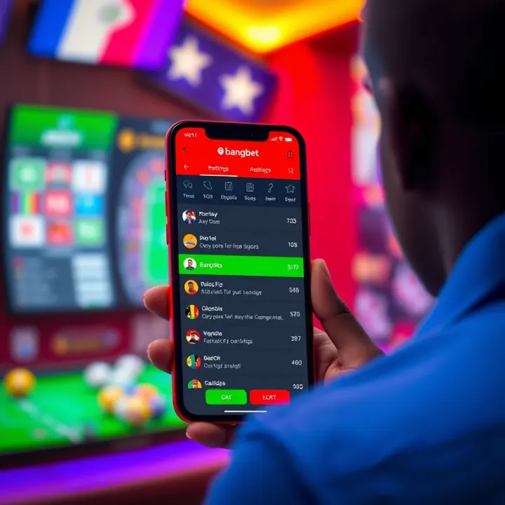 Smartphone showing real-time betting options and statistics for Nigerian sports events