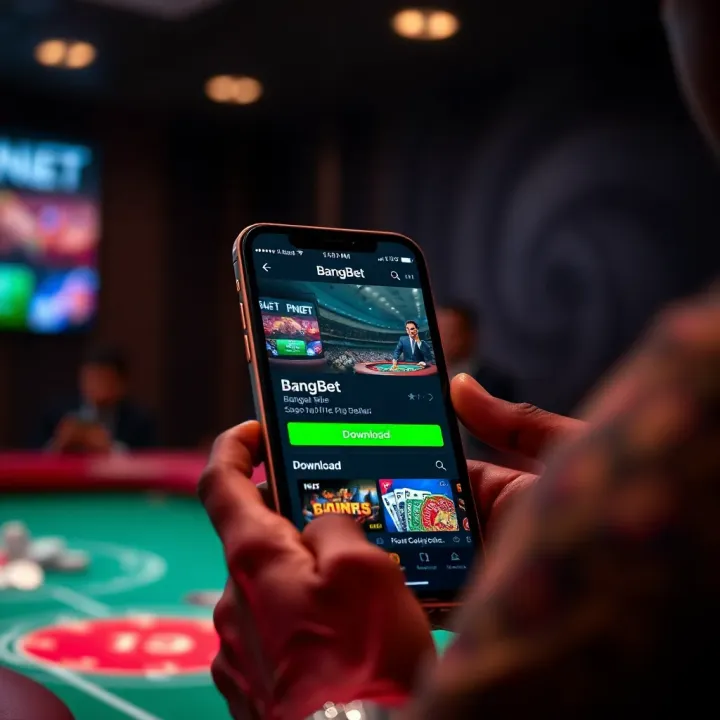 iPhone screen displaying BangBet app download page on the App Store in Nigeria