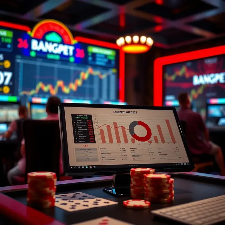 Illustration of strategic planning with charts and betting tips for jackpot success