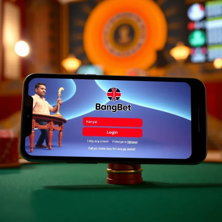 User interface displaying BangBet Kenya login screen on a mobile device
