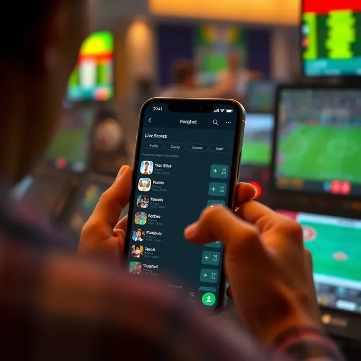 User navigating a sports betting app interface displaying live match details and betting options