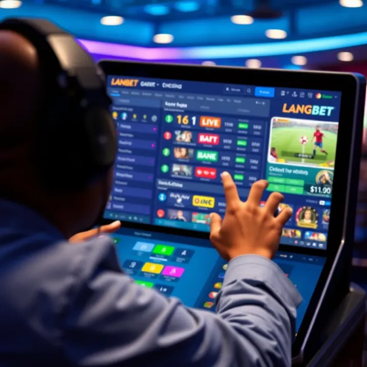 User navigating live betting options on BangBet Nigeria platform