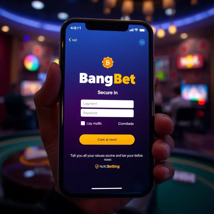 Secure login screen of BangBet NG app highlighting user authentication features