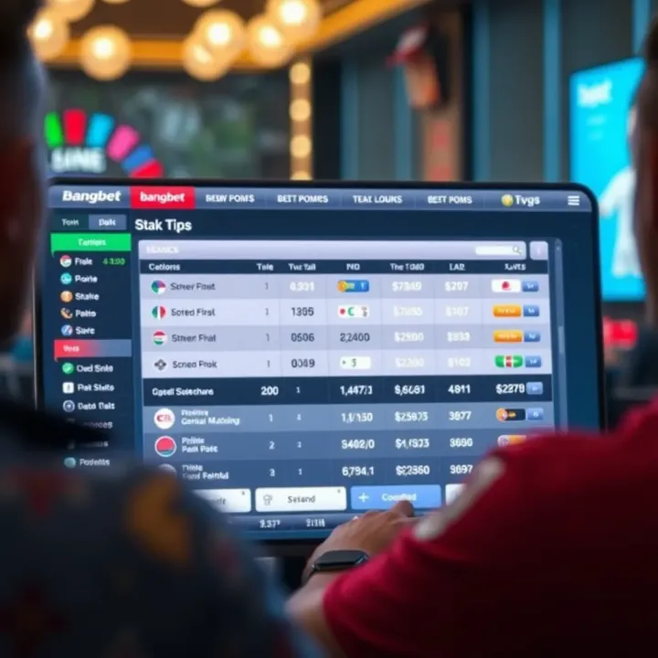 Betting screen showing odds and stake amounts on a digital platform