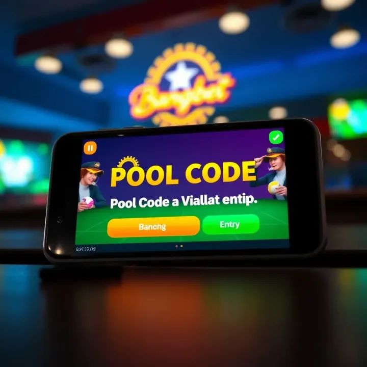 Bangbet Pool Code Entry Screen on Mobile Device Illustration of a smartphone displaying Bangbet pool code entry screen