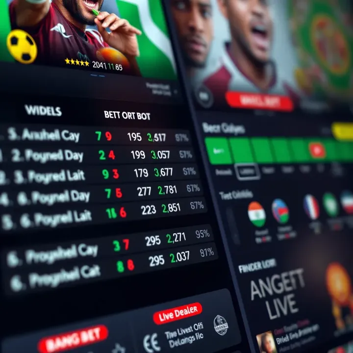 Premier League Betting Odds and Statistics Insight for Nigerian Fans Close-up of betting odds and statistics on a digital platform tailored for Nigerian football enthusiasts