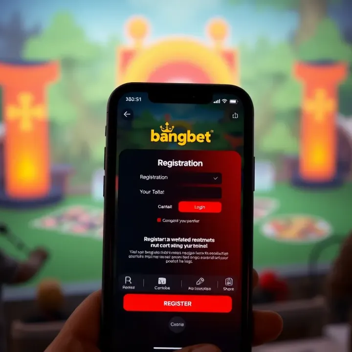 User interface showing the BangBet registration page on a mobile device in Nigeria