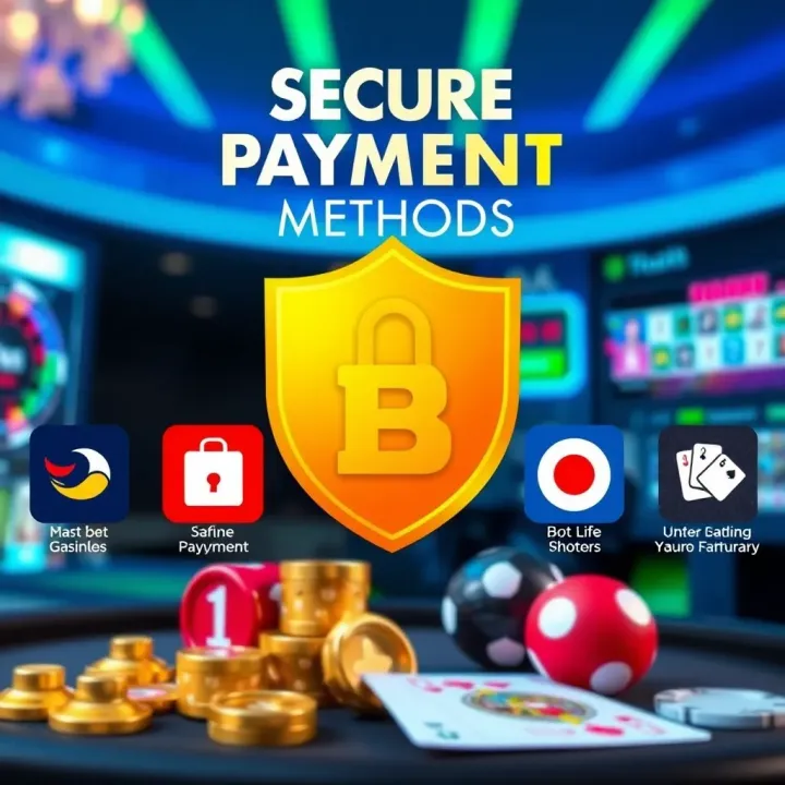 Graphic depicting various secure payment methods available for BangBet users in Nigeria alongside betting icons