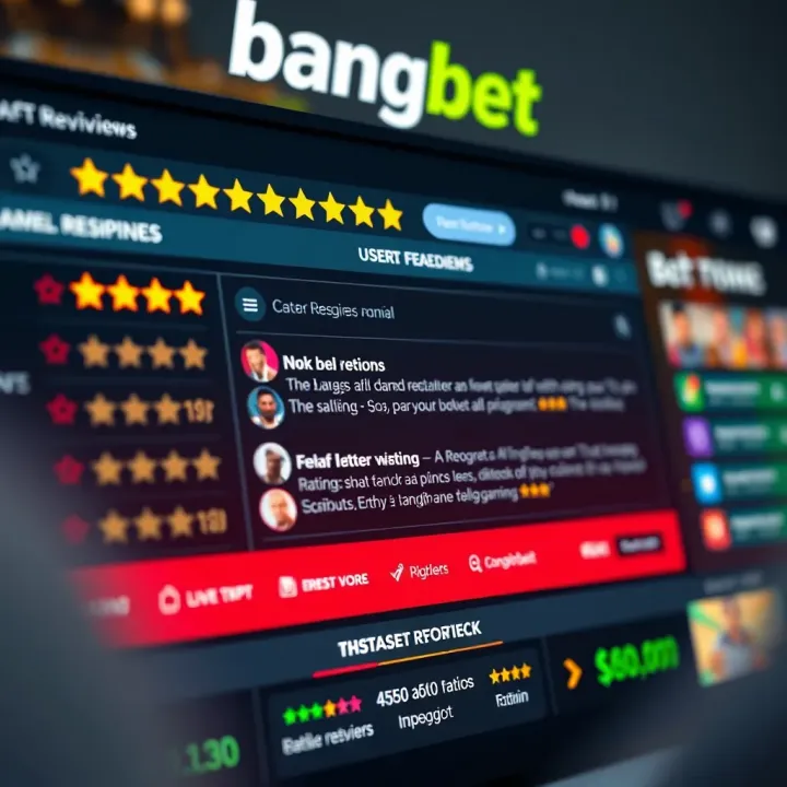 Satisfied user reviews and ratings displayed on a digital betting interface