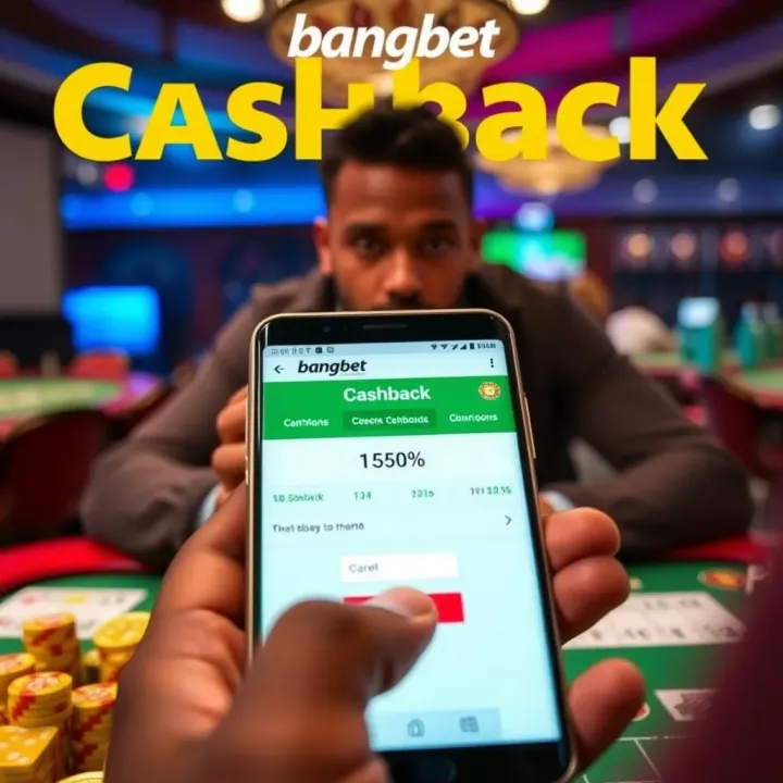 Illustration showing cashback percentage returning to a bettor's account on a mobile device