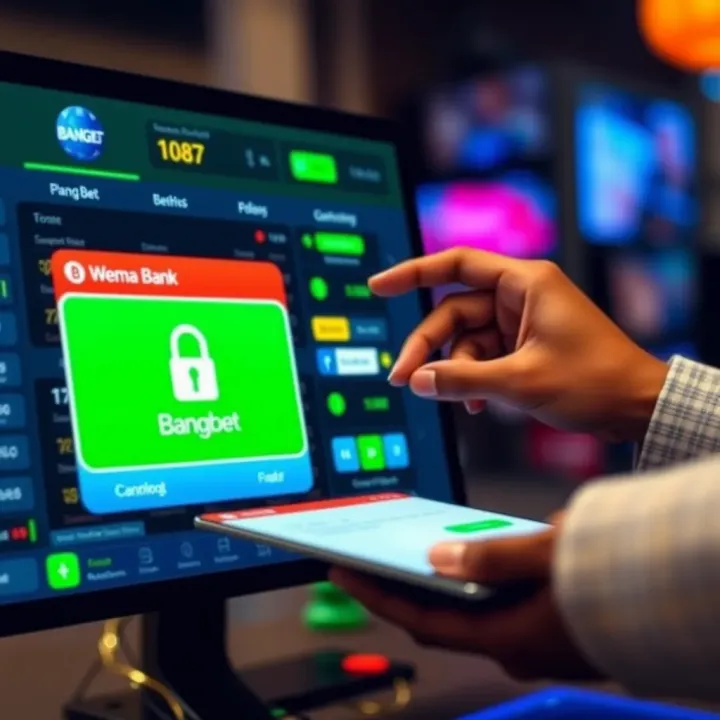 Digital payment interface showing secure transaction between sports betting platform and bank