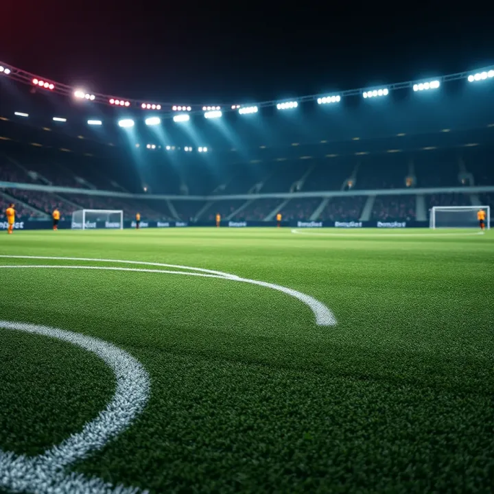 A football pitch with strategic markings and betting odds overlay