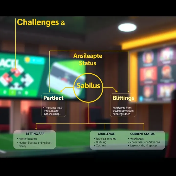Diagram illustrating challenges faced by betting apps including technical glitches and regulatory hurdles