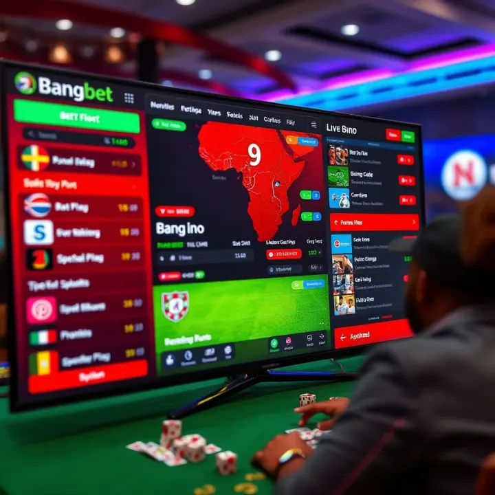 Bangbet Sports Betting Platform Interface in Nigeria User-friendly interface of Bangbet showing various sports betting options