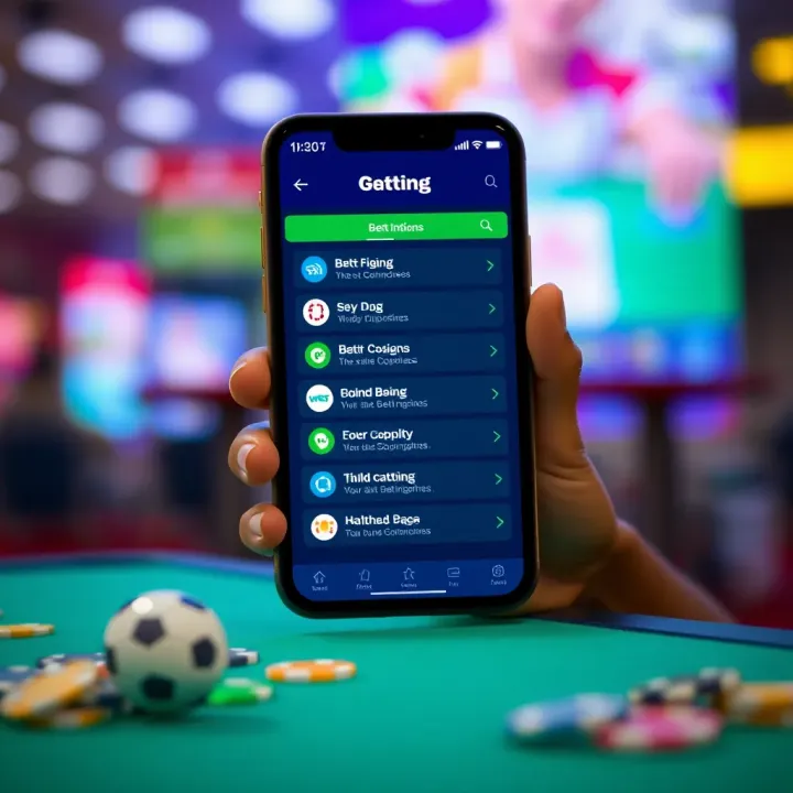 User interface of BangBet Mobile Lite showing streamlined betting options on a smartphone screen