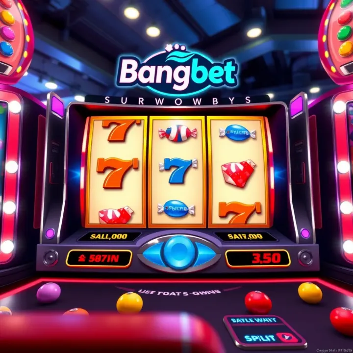Colorful interface of Bangbet Sugar Rush demo showing reels with candy symbols and payout indicators