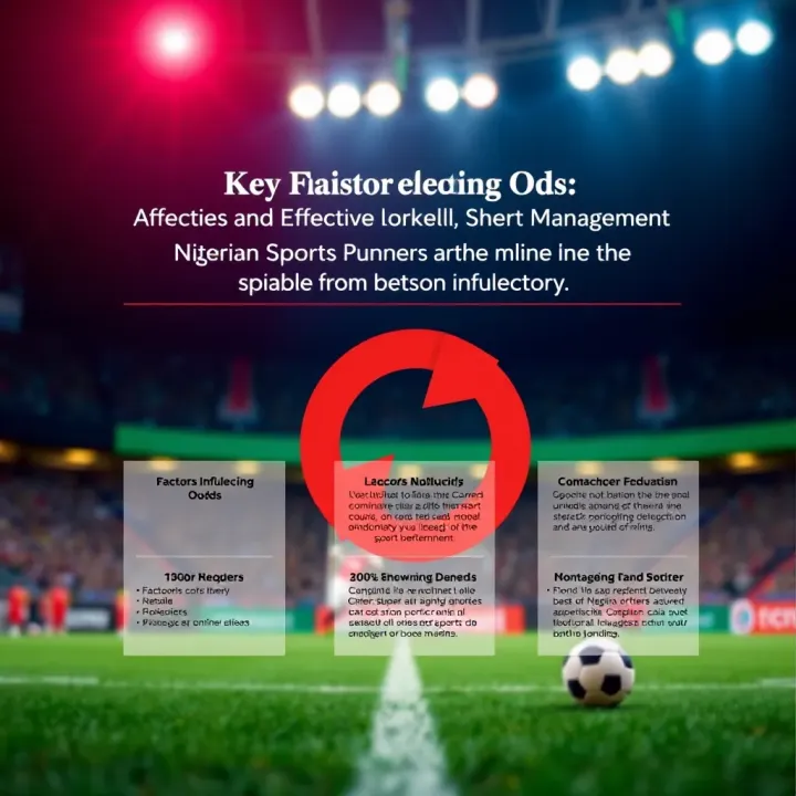 Graph showing factors influencing odds and strategic tips for managing betting bankroll in Nigerian sports betting