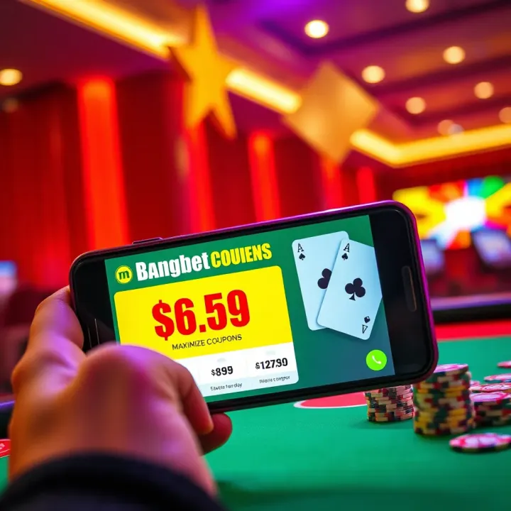 Illustration showing successful betting outcome with Bangbet coupons highlighted on mobile device