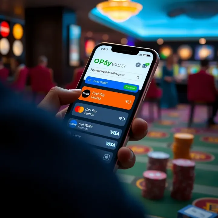 OPay Wallet Payment Methods Interface Smartphone screen displaying OPay wallet with various payment options