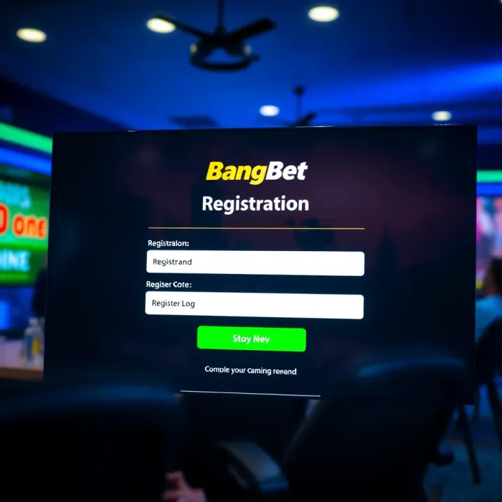User interface displaying the BangBet Nigeria registration form with input fields