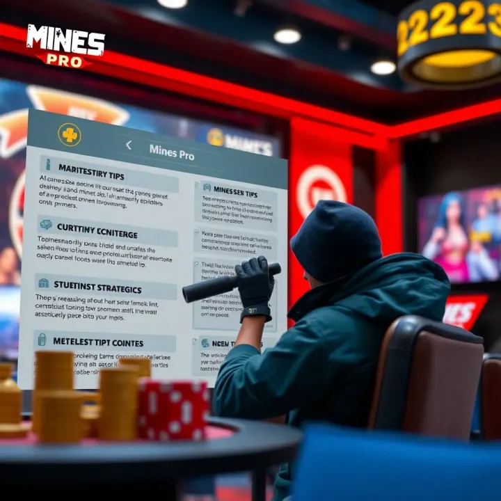 Effective Strategies and Tips for Mines Pro on BangBet Graphic showing strategic tips and winning techniques for Mines Pro game