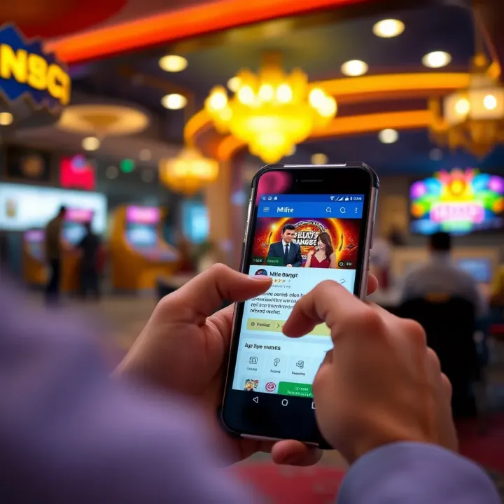 User navigating the Mlite Bangbet download page on a basic Android mobile phone