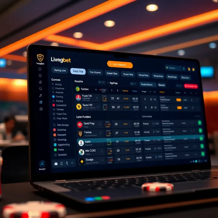 Dashboard showing live football scores and match statistics on a digital platform