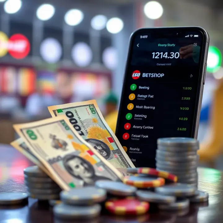 Nigerian currency and mobile phone representing payment options and user experience on betting platforms