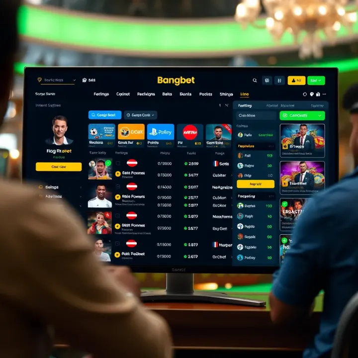 Interface of Old Bangbet platform showing betting options and user navigation