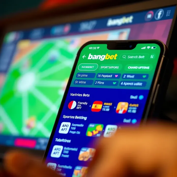 User-friendly interface of Bangbet app displaying sports betting options for Nigerian users