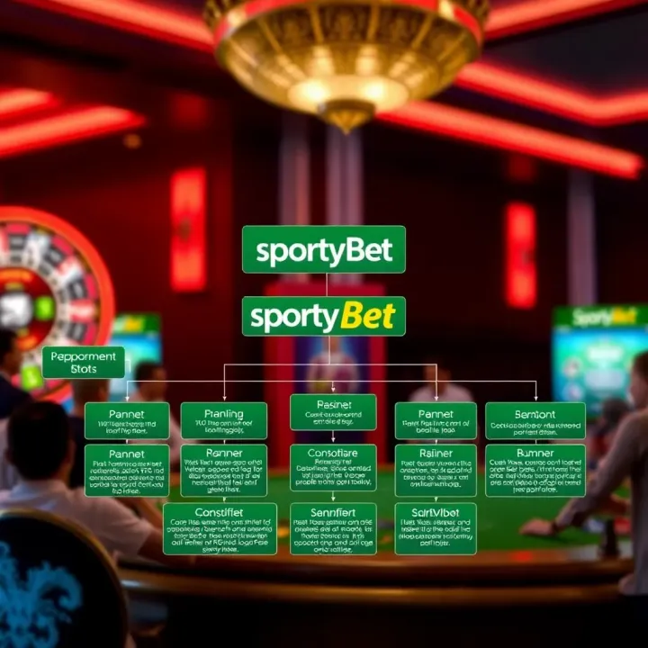 Illustration showing the corporate structure of SportyBet, highlighting its parent company and subsidiaries