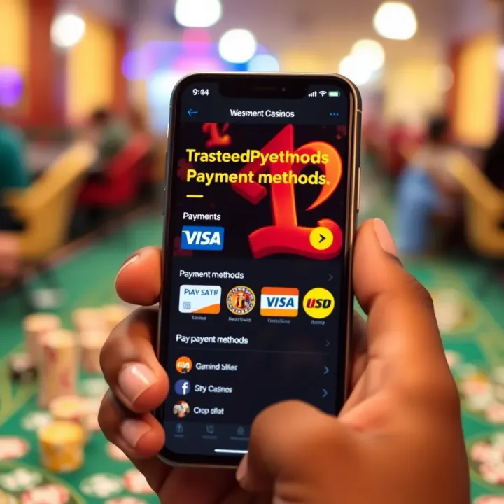 Secure online payment methods displayed on a smartphone screen