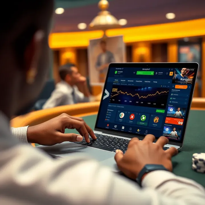 User accessing Bangbet alternative URL on a laptop with a sports betting interface displayed