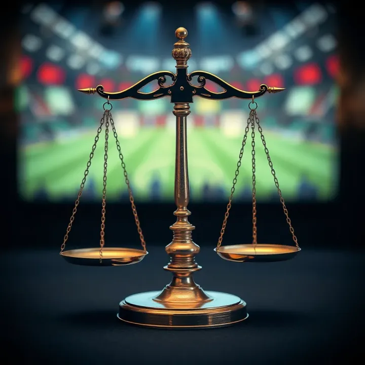 Illustration of legal scales symbolizing regulation and oversight in Nigerian sports betting