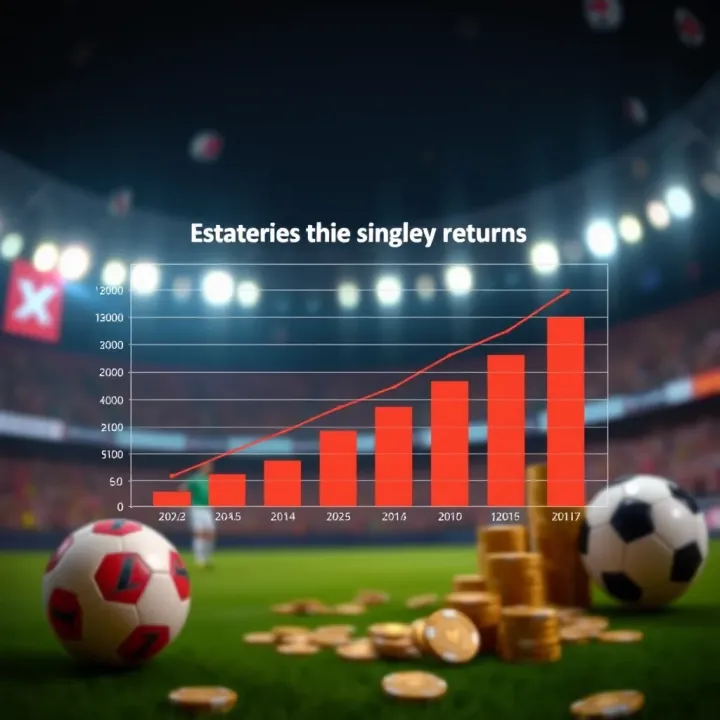 Graph depicting strategies for maximizing returns and managing risks in football betting on Bangbet