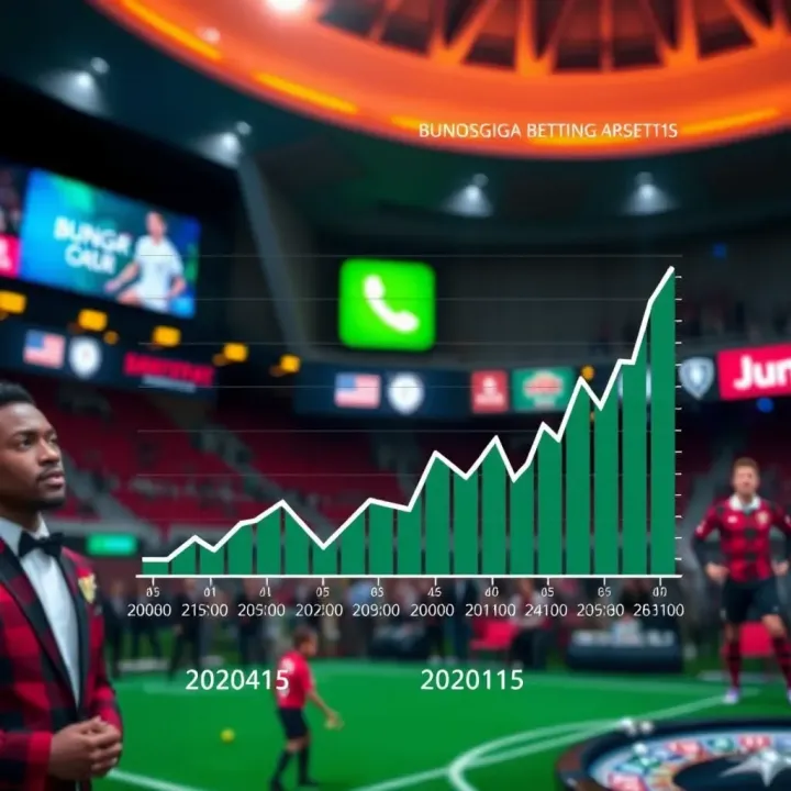 Graph highlighting trends in Bundesliga betting activity among Nigerian bettors