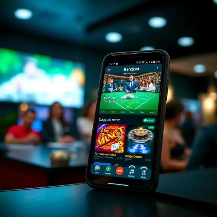 Mobile screen displaying Bangbet app interface optimized for older smartphones