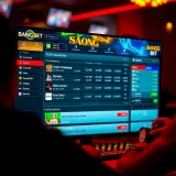Screenshot showing BangBet computer version user dashboard with betting options and navigation menu