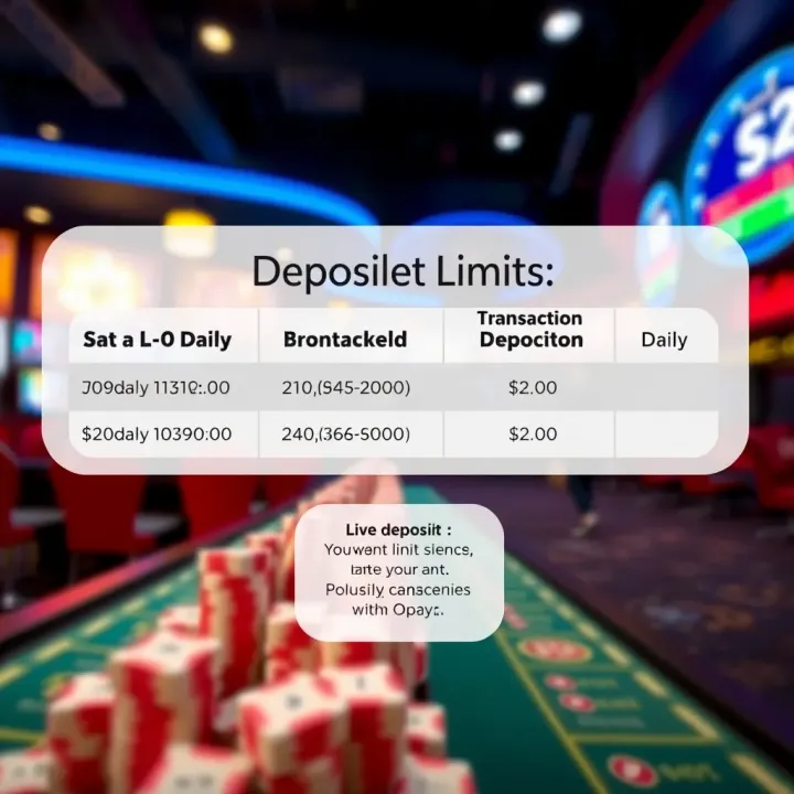 Diagram showing daily and transaction deposit limits for BangBet using Opay payment method