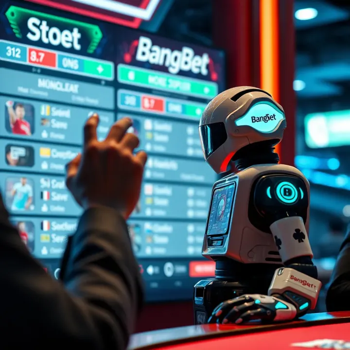 Interface showing BangBet Spaceman Bot engaging users with interactive sports betting options