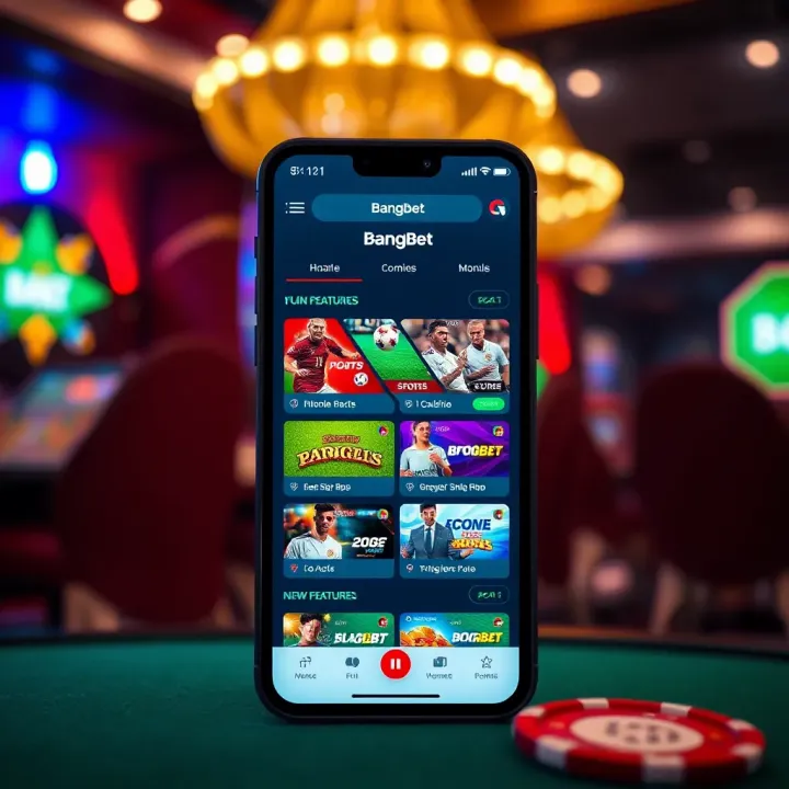 Main Features of the Old BangBet App Interface showcasing various sports betting options on the BangBet app