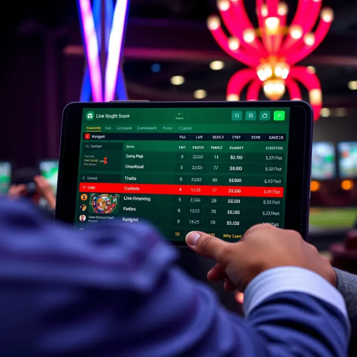 User interface displaying live sports score updates on a digital device