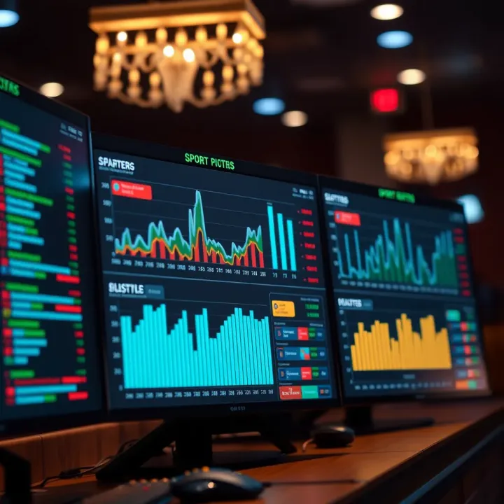 Detailed sports data charts highlighting key performance metrics for score prediction
