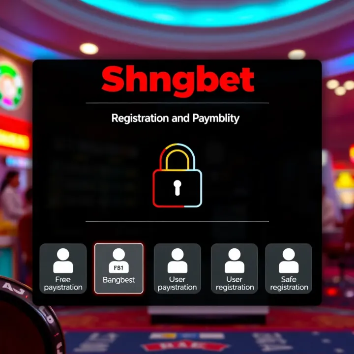 Secure payment methods and user registration icons representing safe transactions on Shop Bangbet